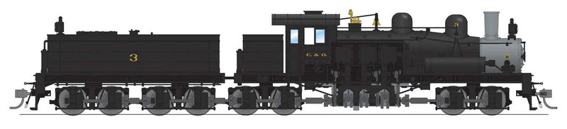 Class D 4-Truck Shay - Sound and DCC - Paragon4(TM) -- Chesapeake & Ohio #8 (In-Service; black, graphite)-1
