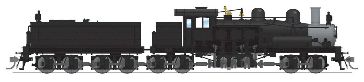 Class D 4-Truck Shay - Sound and DCC - Paragon4(TM) -- Painted, Unlettered (black, graphite)-1