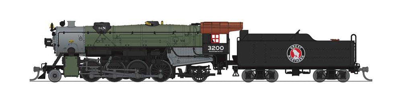 USRA 2-8-2 Heavy Mikado - Sound and DCC - Paragon4(TM) -- Great Northern #3200 (green, graphite, black, Boxcar Red)