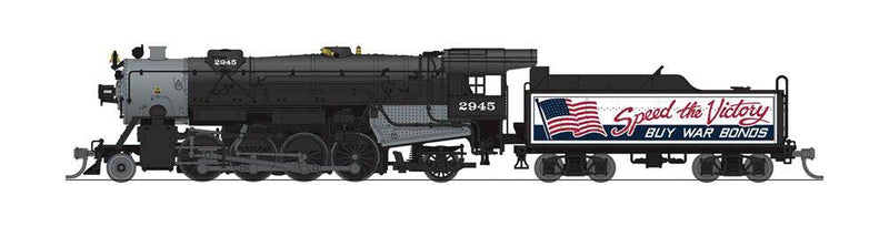 USRA 2-8-2 Heavy Mikado - Sound and DCC - Paragon4(TM) -- No Roadname #2945 (black, graphite, red, white, blue Buy War Bonds)