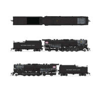 Class T1a 2-8-4 Berkshire Square Tender - Sound, DCC and Smoke - Paragon4(TM -- Southern Pacific #3508 (black, graphite, Lines Lettering)