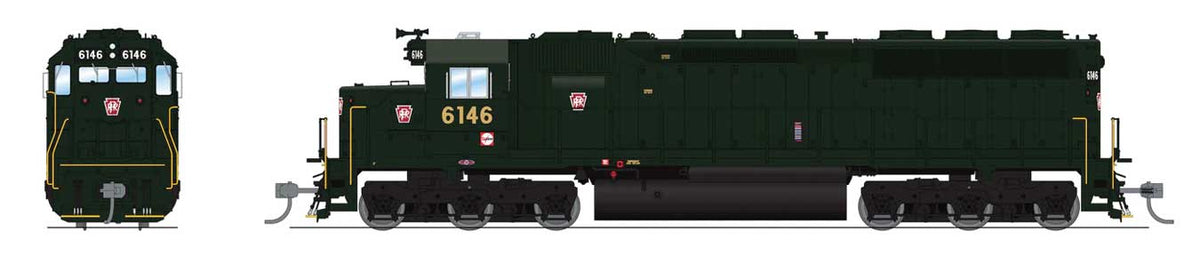 EMD SD45 Low-Nose - Sound & DCC - Paragon4(TM) -- Pennsylvania Railroad #6155 (Brunswick Green, Small Keystone)-1