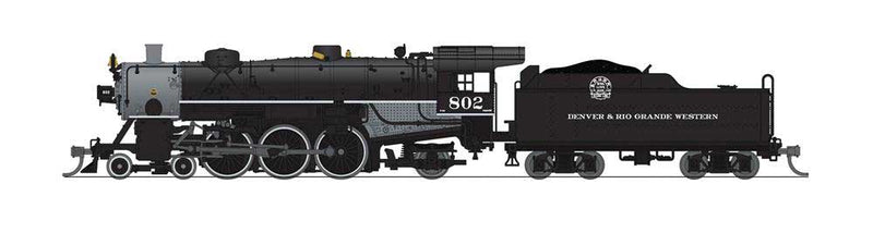 USRA 4-6-2 Light Pacific - Sound and DCC - Paragon4(TM) -- Denver & Rio Grande Western #805 (black, graphite, Royal Gorge Logo)-1