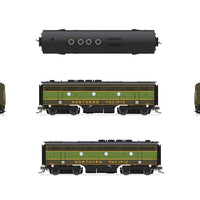 EMD F3 A-Unpowered B Set - Sound and DCC - Paragon4(TM) -- Northern Pacific #6504A, 6504B (Streamliner Scheme, green, yellow)