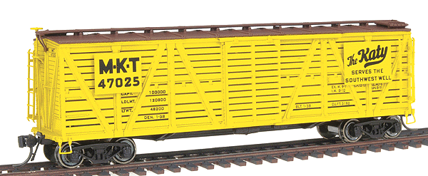 Paragon(TM) Series Stock Car (Based On PRR K7A) w/Quantum(TM) Cattle Sound -- Missouri-Kansas-Texas "Katy"