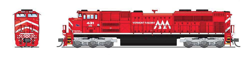 EMD SD70ACe - Sound and DCC - Paragon4(TM) -- Vermont Railway #431 (red, white)-1