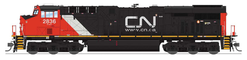 GE ES44AC - Sound and DCC - Paragon4(TM) -- Canadian National #2836 (black, red, white, Website Logo)-1