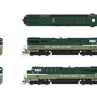 GE ES44AC - Standard DC - Stealth -- Northern Pacific #6327 (Fantasy Scheme, Loewy 2-Tone Green, Main Street Slog