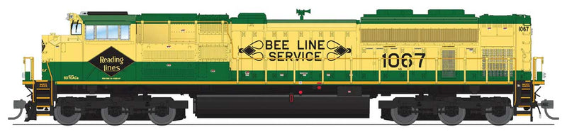 EMD SD70ACe - Sound, DCC and Smoke - Paragon4(TM) -- Norfolk Southern #1067 (Reading Heritage; green, yellow)-1