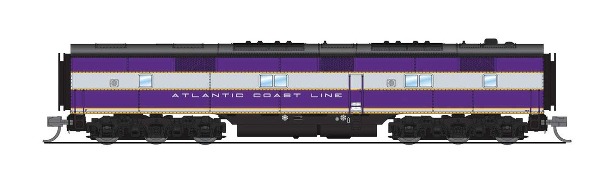 EMD E7B - Sound & DCC - Paragon4(TM) -- Atlantic Coast Line #763B (purple, silver, yellow)-1