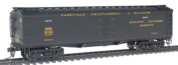 Paragon(TM) Series General American (GACX) 53'6" Wood Express Reefer -- Nashville, Chattanooga & St Louis #3900 (Pullman Green)