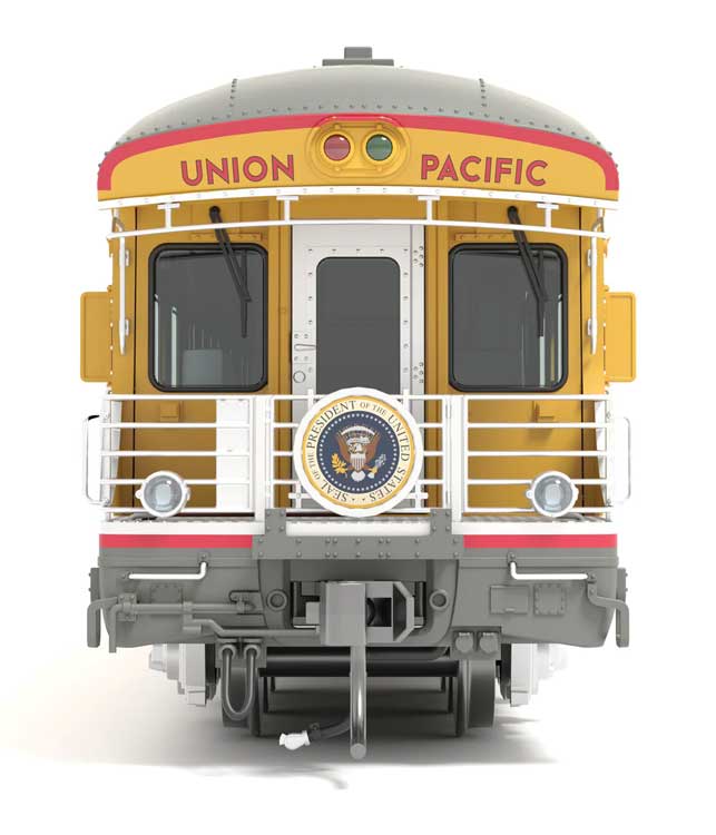 Business Car Observation - Ready to Run -- Union Pacific #119 "Kenefick" (Armour Yellow, gray; H.W.Bush Funeral Train-2