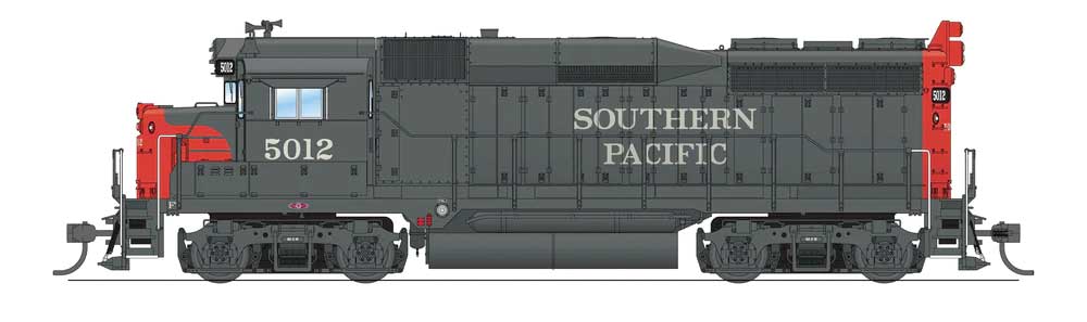 EMD GP30 - Sound and DCC - Paragon4(TM) -- Southern Pacific #5012 (gray, red)-1