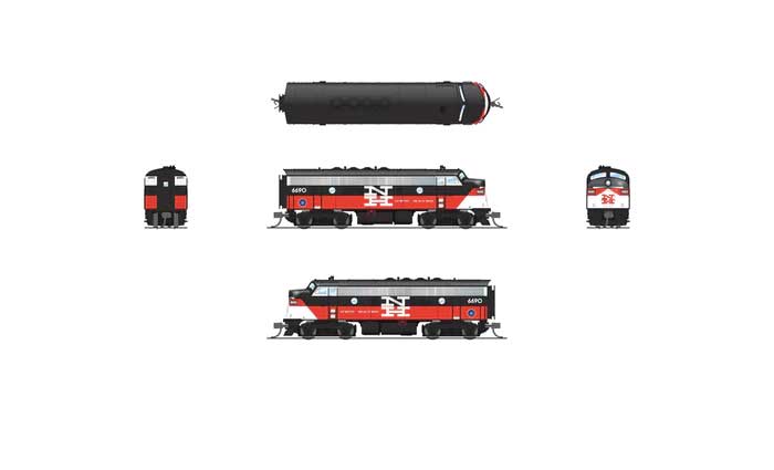 EMD F7A - Sound and DCC - Paragon4(TM) -- Connecticut Department of Transportation #6690 (NH McGinnis, black, red, whi-2