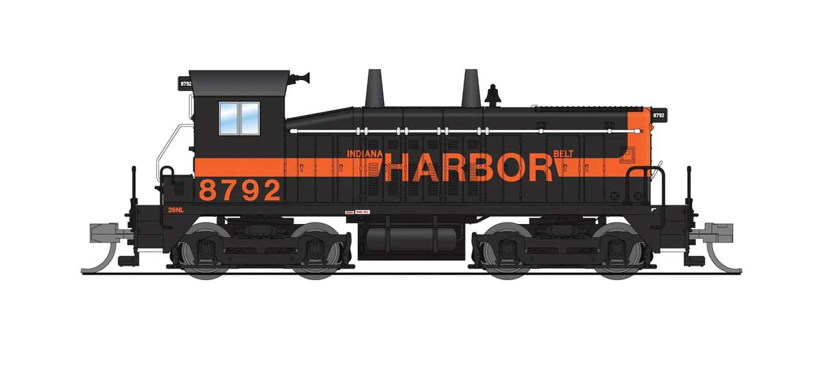 EMD NW2 - Sound and DCC - Paragon4(TM) -- Indiana Harbor Belt #8792 (black, orange)-1