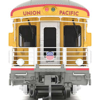 Business Car Observation UP #101 - Ready to Run -- Union Pacific #101 "Lincoln" (2020-25 Armour Yellow, gray, red; UP Drumhead)
