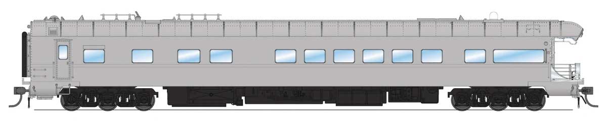 Business Car Observation UP #101 - Ready to Run -- Painted, Unlettered (gray)-1