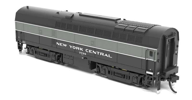 Baldwin RF16B Sharknose - Standard DC - Stealth -- New York Central #3705 (Lightning Stripe, black, gray)-1
