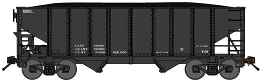 8-Panel 2-Bay Open Hopper with Load - Ready to Run -- Data Only (black)