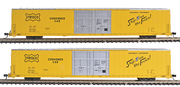 Pullman-Standard 86' Auto Parts Double-Door Boxcar Assembled 2-Pack -- St. Louis-San Francisco