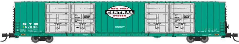 Pullman-Standard 86' Quad Door Auto Parts Boxcar - Ready to Run -- New York Central #67063 (Jade Green, black, white, red, Cigar Band Logo)