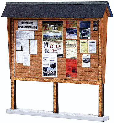 Wood Bulletin Board - Kit (Laser-Cut Wood) -- 2-1/8 x 3/16 x 2" 5.3 x .5 x 5.1cm