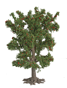 Deciduous Tree -- Cherry 7-1/8" 18cm Tall
