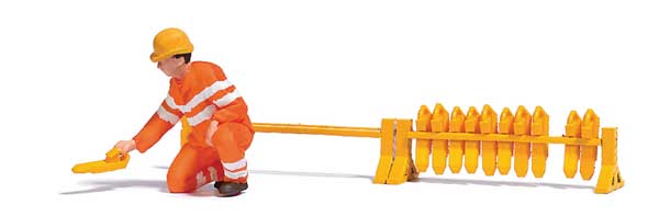 Era V Railway Worker with Track Skates - Action Set -- Figure, Skate Rack w/Skates-1