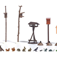 Wild Small Animals & Feeders Set