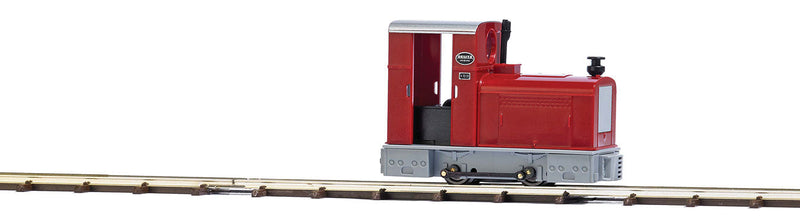 Deutz OMZ 122 F Locomotive w/Closed Cab - 3V Battery Powered - Feldbahn -- German Steam Locomotive Museum (red, gray)