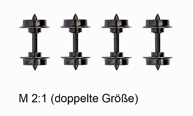 Metal Wheelsets - Feldbahn -- pkg(4)