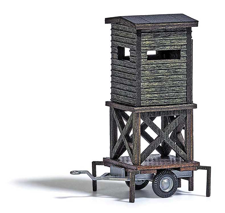 Portable Deer Stand/Hunting Blind on Trailer - Laser-Cut Wood Kit -- 1 x 1 x 1-15/16" 2.5 x 2.5 x 4.9cm-1