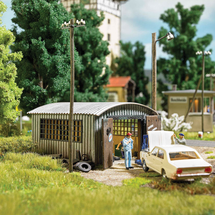 Corrugated Metal Hut -- Kit - 2-9/16 x 2-9/16 x 1-9/16" 6.5 x 6.5 x 4cm-1