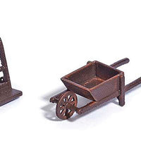 Cart Set -- Wheelbarrow, Dolly, 2 Hand Trucks, Small Wood Cart