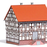 Auberge Martin Half-Timber Inn -- Laser-Cut Kit - 4-1/16 x 3-15/16 x 4-1/2" 10.3 x 10 x 11.4cm