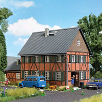 Half-Timber House with Annex -- Laser-Cut Kit - 6-7/8 x 3-1/4 x 4-1/8" 17.5 x 8.3 x 10.5cm