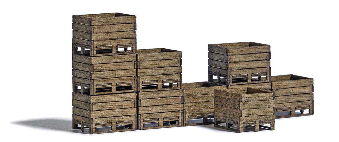 Wooden Harvest Crates -- Laser-Cut Wood Kit - 9/16 x 7/16 x 3/8" 1.4 x 1.1 x 1cm pkg(10)-2