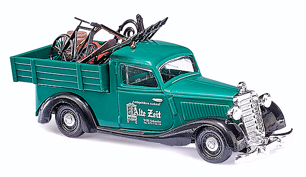 1936 Mercedes-Benz 170V Pickup Truck - Assembled -- With Antique Load, Antiquitaten (green, black)