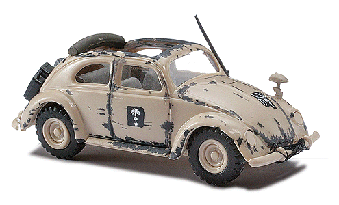 Former German Army WWII - Staff Car -- Early Volkswagen Beetle w/Open Top - Afrika Korps