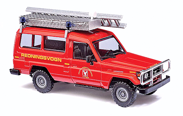 Emergency 1985 Toyota Land Cruiser HZ J 78 SUV - Assembled -- With Roof Box & Ladder, Falck (yellow, red, blue, German Lettering)