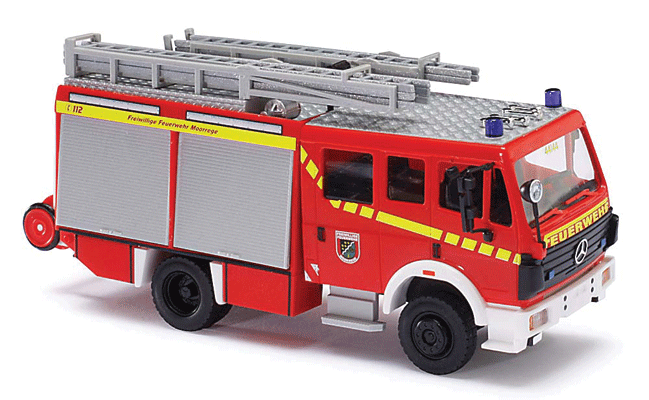 1994 Mercedes-Benz MK94 1224 Fire Tanker Truck w/Accessories - Assembled -- Moorrege, Germany, Fire Department (red, silver)