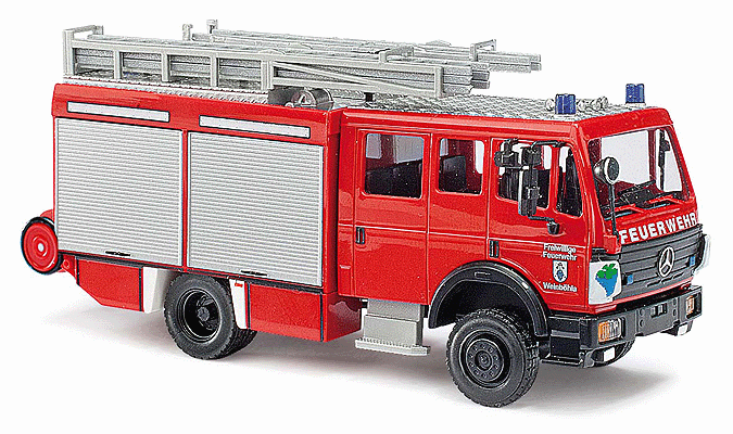 1994 Mercedes-Benz MK94 1224 Fire Truck w/Accessories - Assembled -- Weinboohla, Germany, Fire Department (red, Germany Lettering)