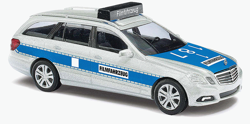 2009 Mercedes-Benz E Class T Modell Station Wagon - Assembled -- Police for Movie Filming (silver, blue, German Lettering)