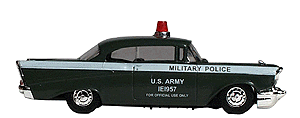 Emergency -- Chevrolet Bel Air 1957 US Military Police (green, white stripe)