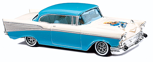 ExampleAmerican Automobile 1957 Chevrolet Bel Air Hardtop -- Marylin (turquoise, white) (Copy)