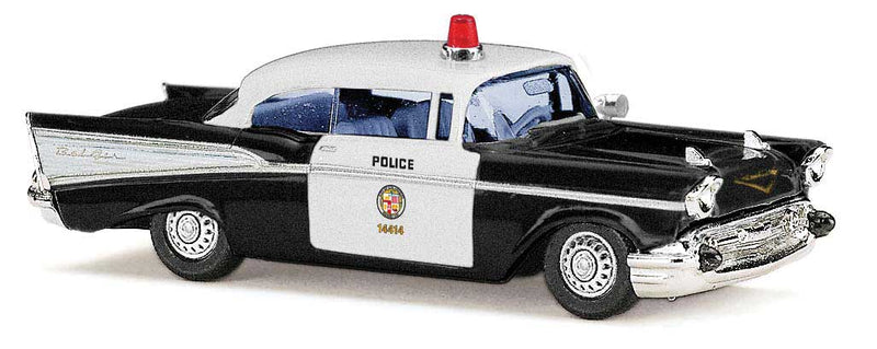 1957 Chevrolet Bel Air Coupe - Assembled -- Los Angeles, California, Police (black, white)
