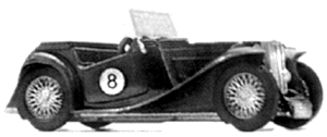 MG Midget TC racing w/flg