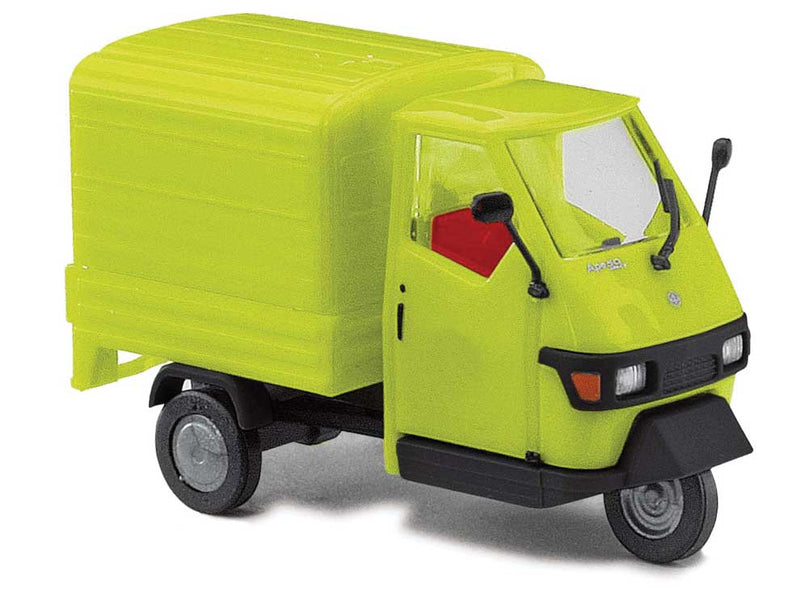 2006 Piaggio Ape 50 3-Wheel Pickup Truck with Bed Cover - Assembled -- Green-Yellow