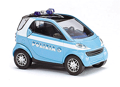 Emergency - Police Vehicles - Smart City Coupe 2-Door Subcompact -- Italian Police (light blue, white)