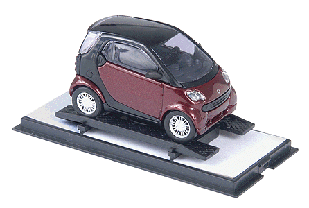 Automobile 2000 Facelift Smart City Coupe 2-Door Subcompact Convertible - Asse -- Top Closed, Truestyle (metallic maroon, black)